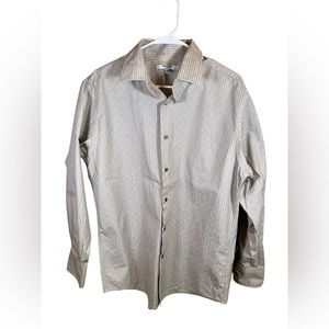 Murano Men’s Button Down. Tan color. Size Large